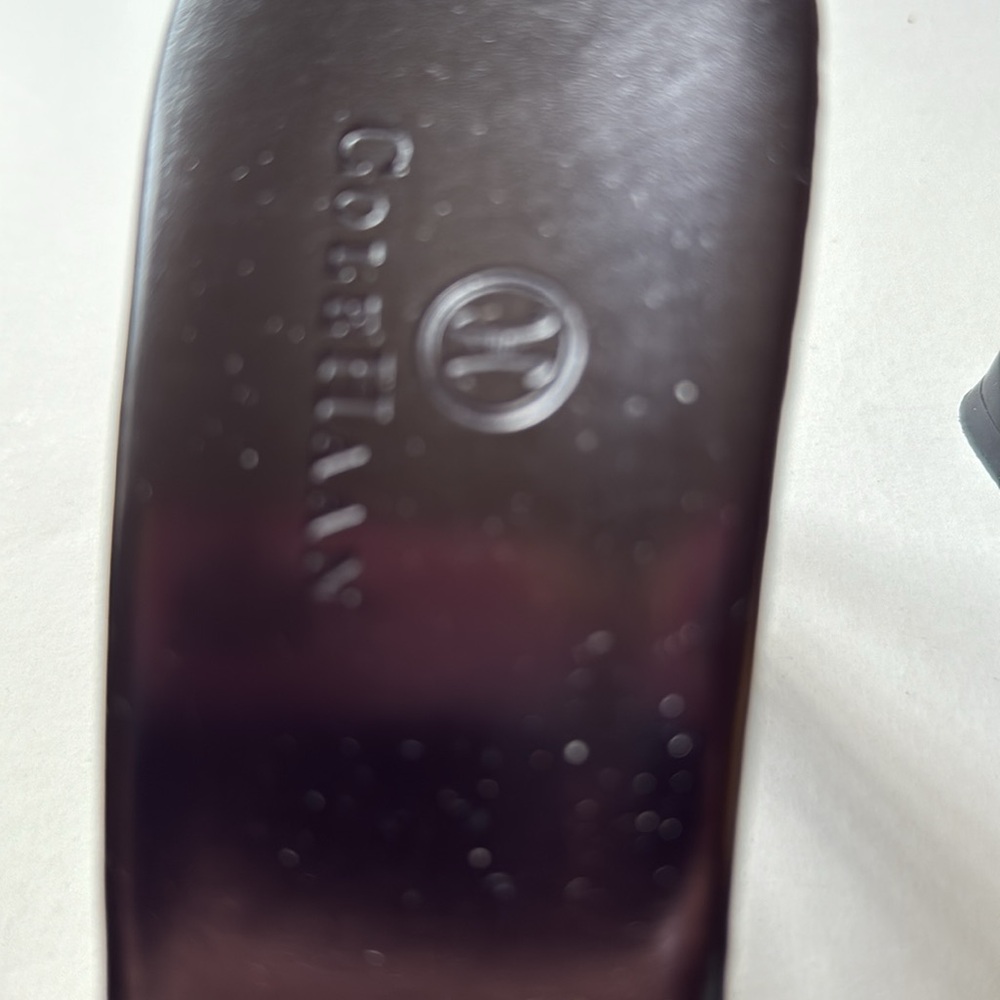 Cole Haan Black Patent Wedge Sandals 9 - Picture 5 of 8